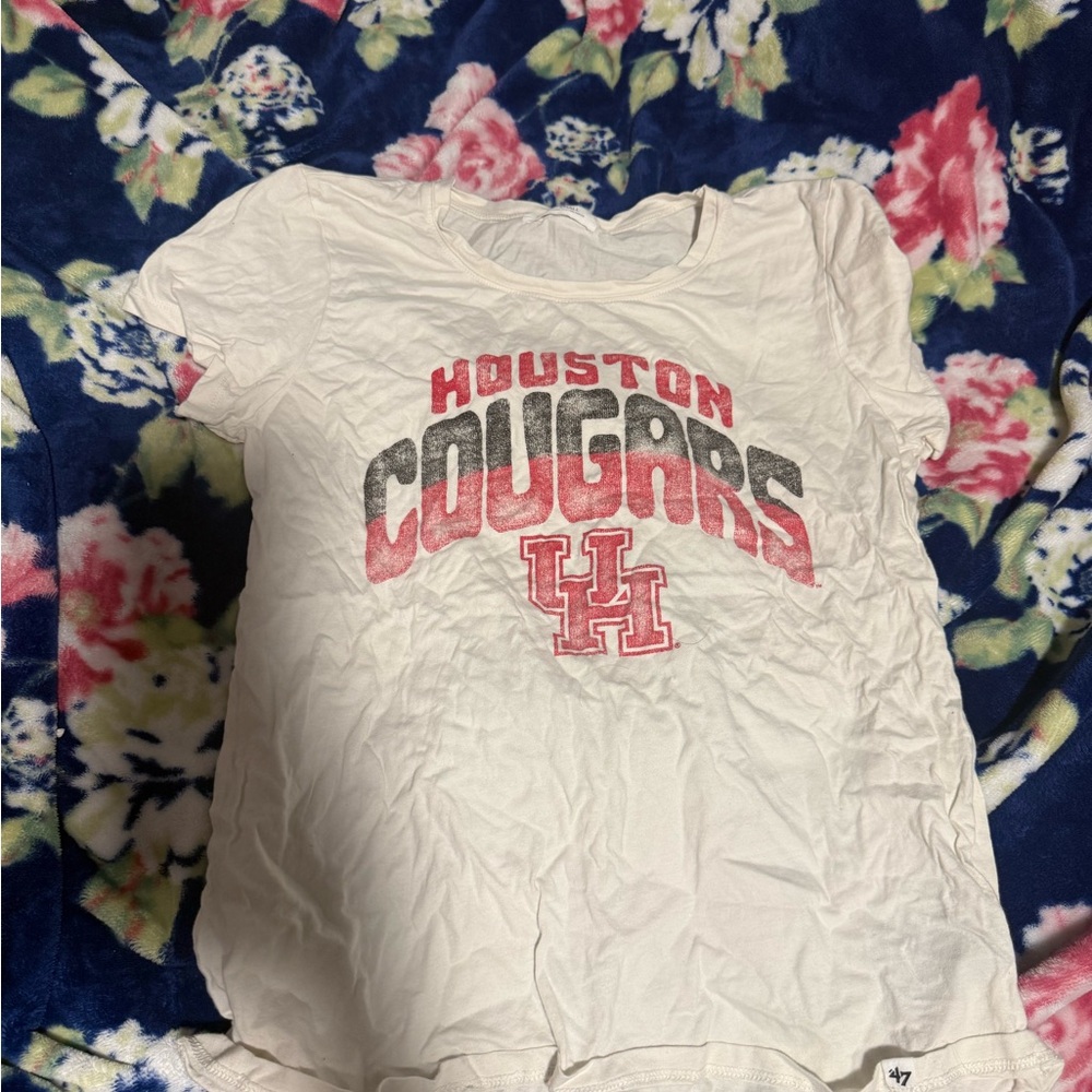 47 Brand Cream Houston Cougars Kids Tee